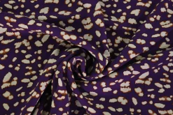 Viscose – Speckled animal purple, creme & brown
