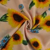 Viscose  – Sunflower on baby pink