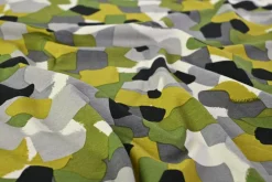 Viscose tricot – Abstract Olive Mosaic
