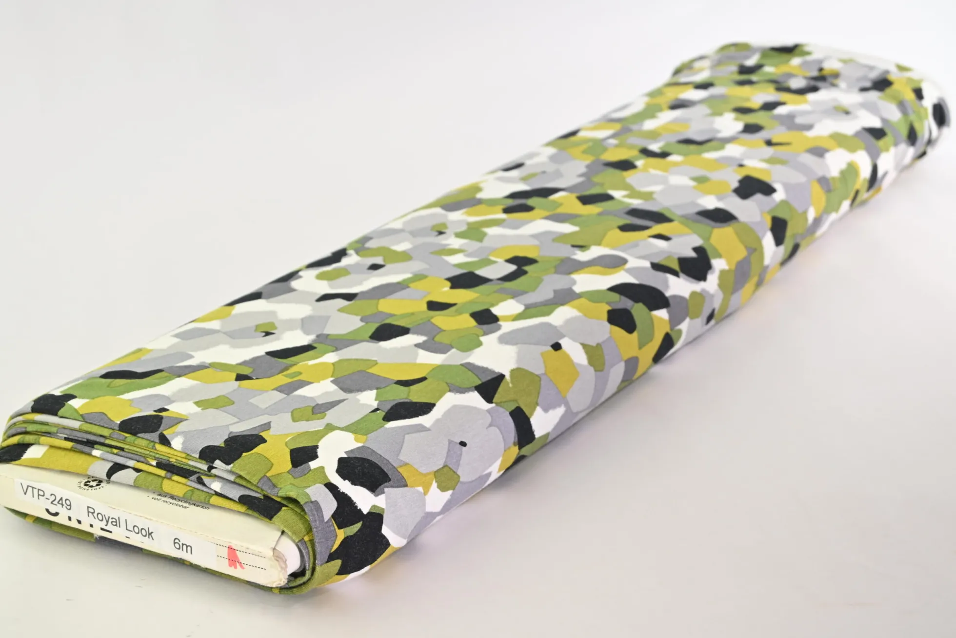Viscose tricot – Abstract Olive Mosaic