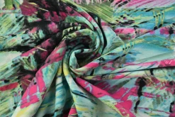 Viscose tricot – Aqua Abstract Fusion