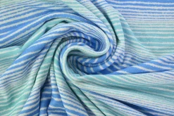 Viscose tricot – Aqua Coastal Lines