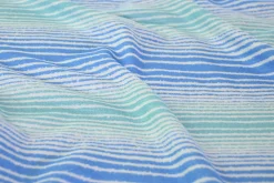 Viscose tricot – Aqua Coastal Lines