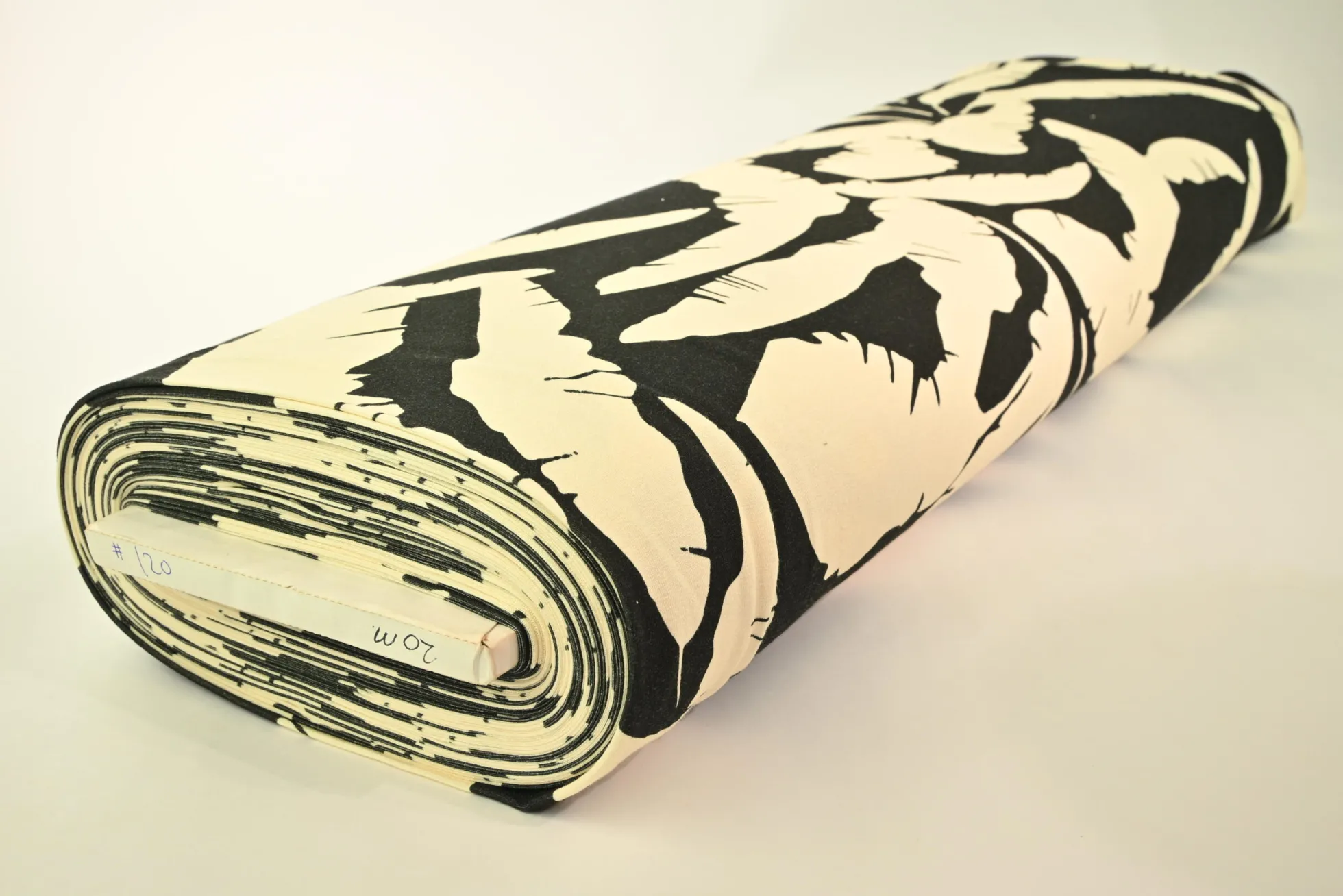 Viscose tricot – Banana leaves black
