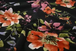Viscose tricot – Black Autumn Bloom
