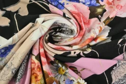 Viscose tricot – Black Rose Elegance