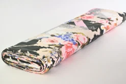 Viscose tricot – Black Rose Elegance