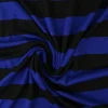 Viscose tricot – Blauw en zwart gestreept