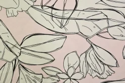 Viscose tricot – Blush Botanical Sketch