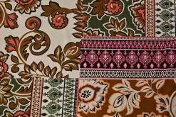 Viscose tricot – Boho bloom olive