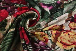 Viscose tricot – Burgundy Vintage Bloom