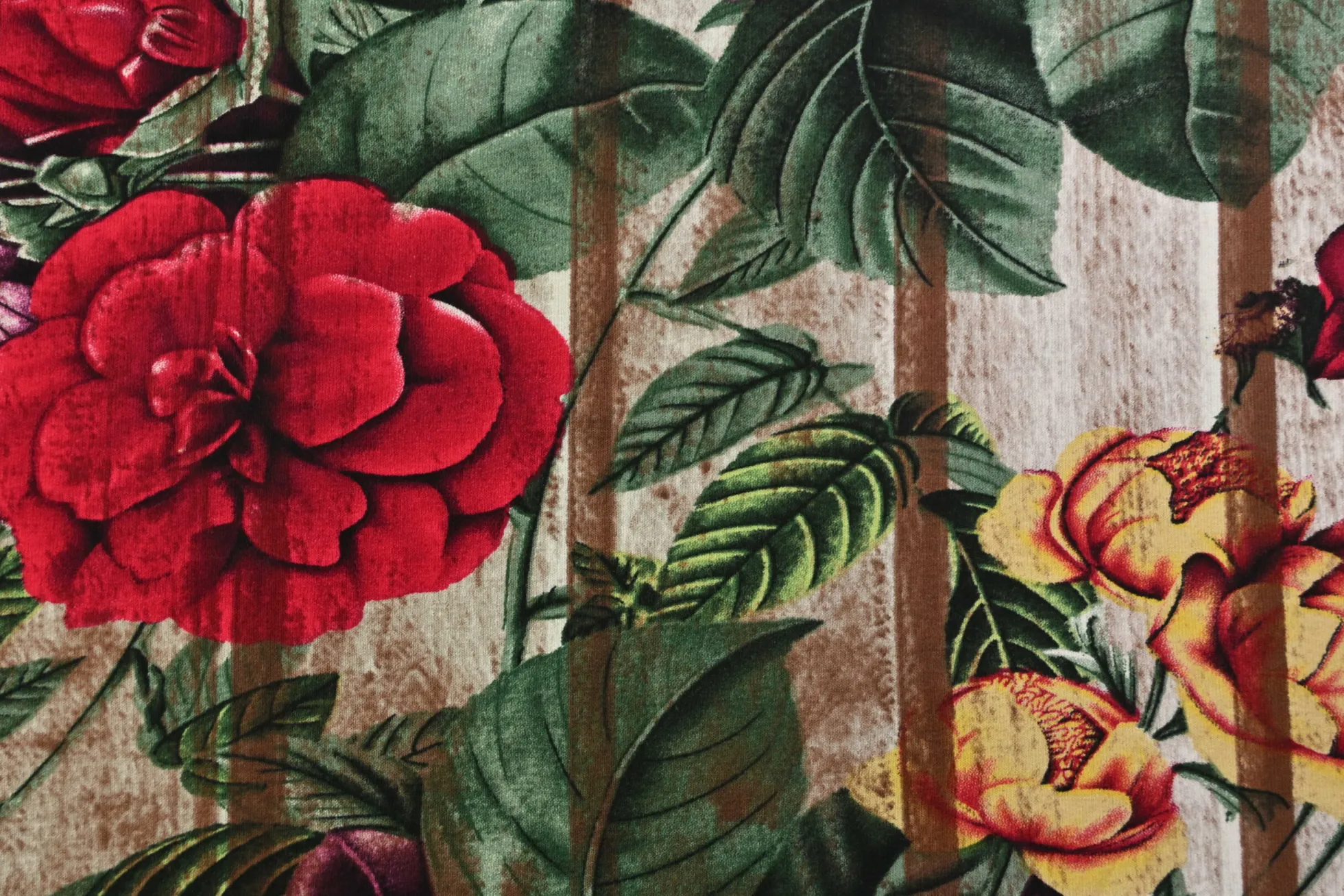 Viscose tricot – Burgundy Vintage Bloom