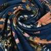 Viscose tricot – Dark petrol Wild Bloom