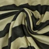Viscose tricot  – Ecru en donkergrijs gestreept