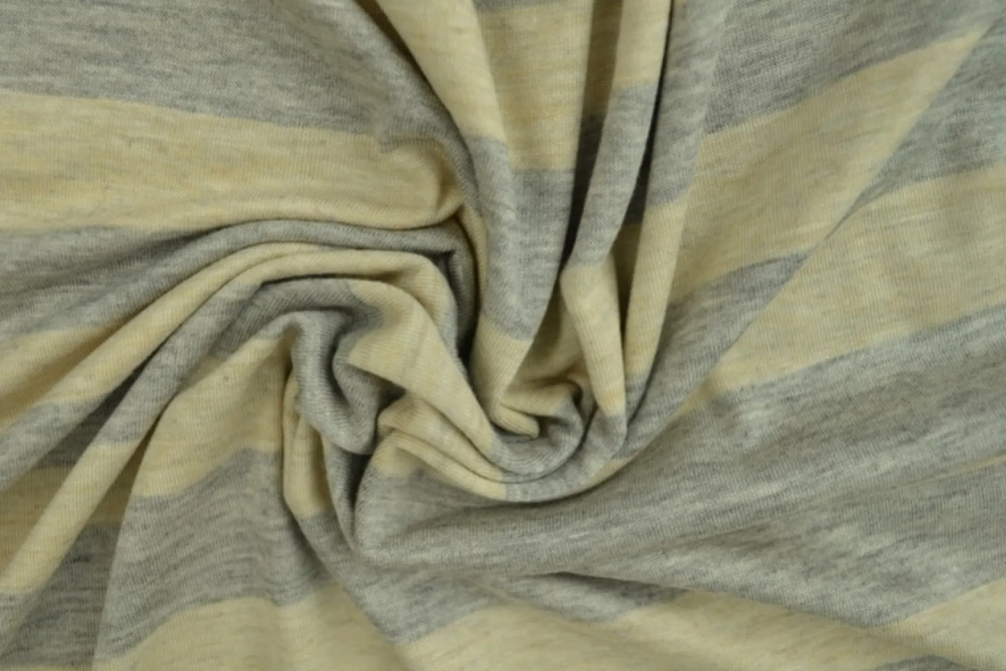 Viscose tricot – Ecru en grijs gestreept