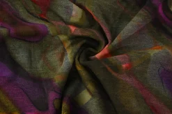 Viscose tricot – Flockprint – Autumn flow