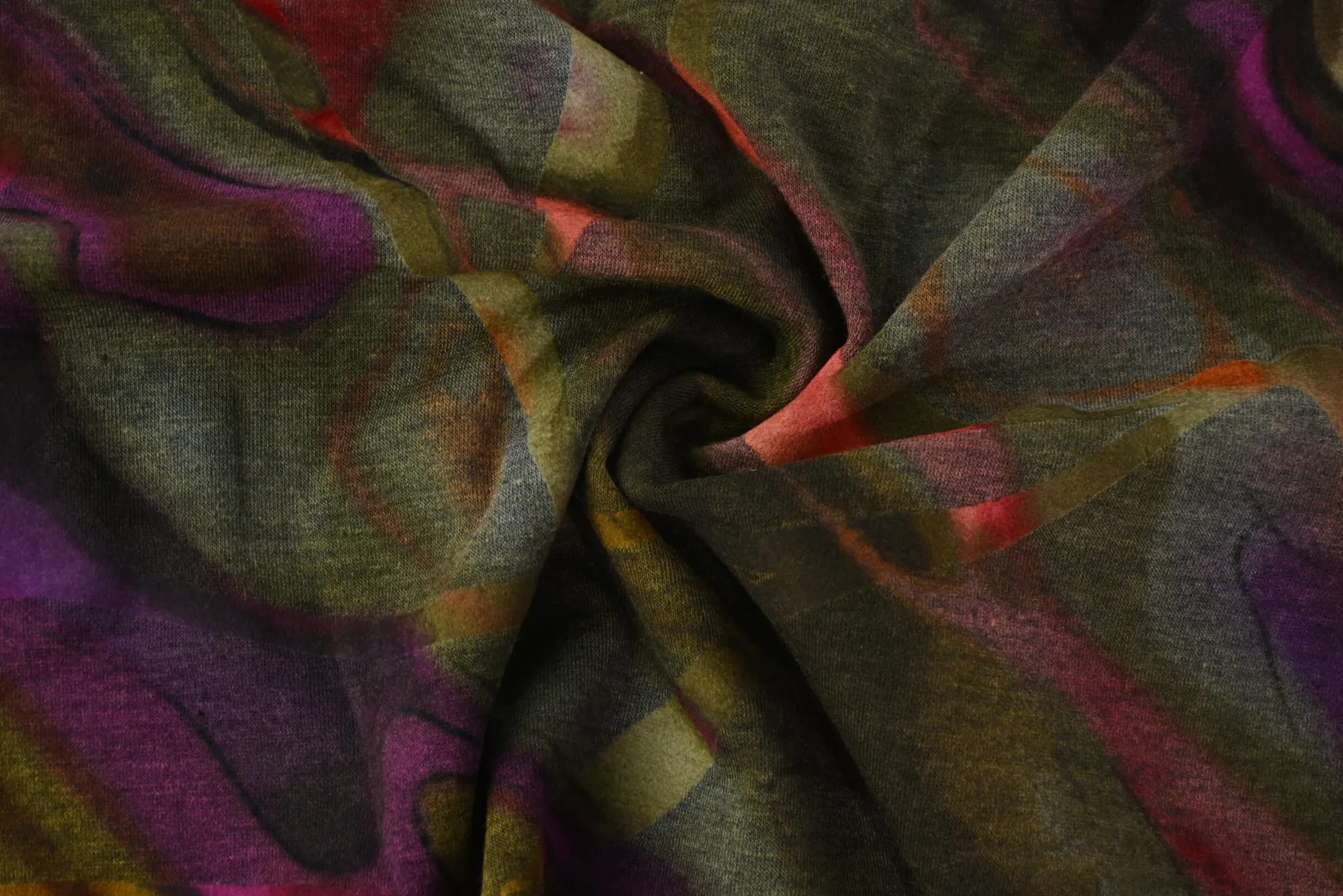 Viscose tricot – Flockprint – Autumn flow