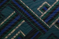 Viscose tricot – Flockprint – Geo lines