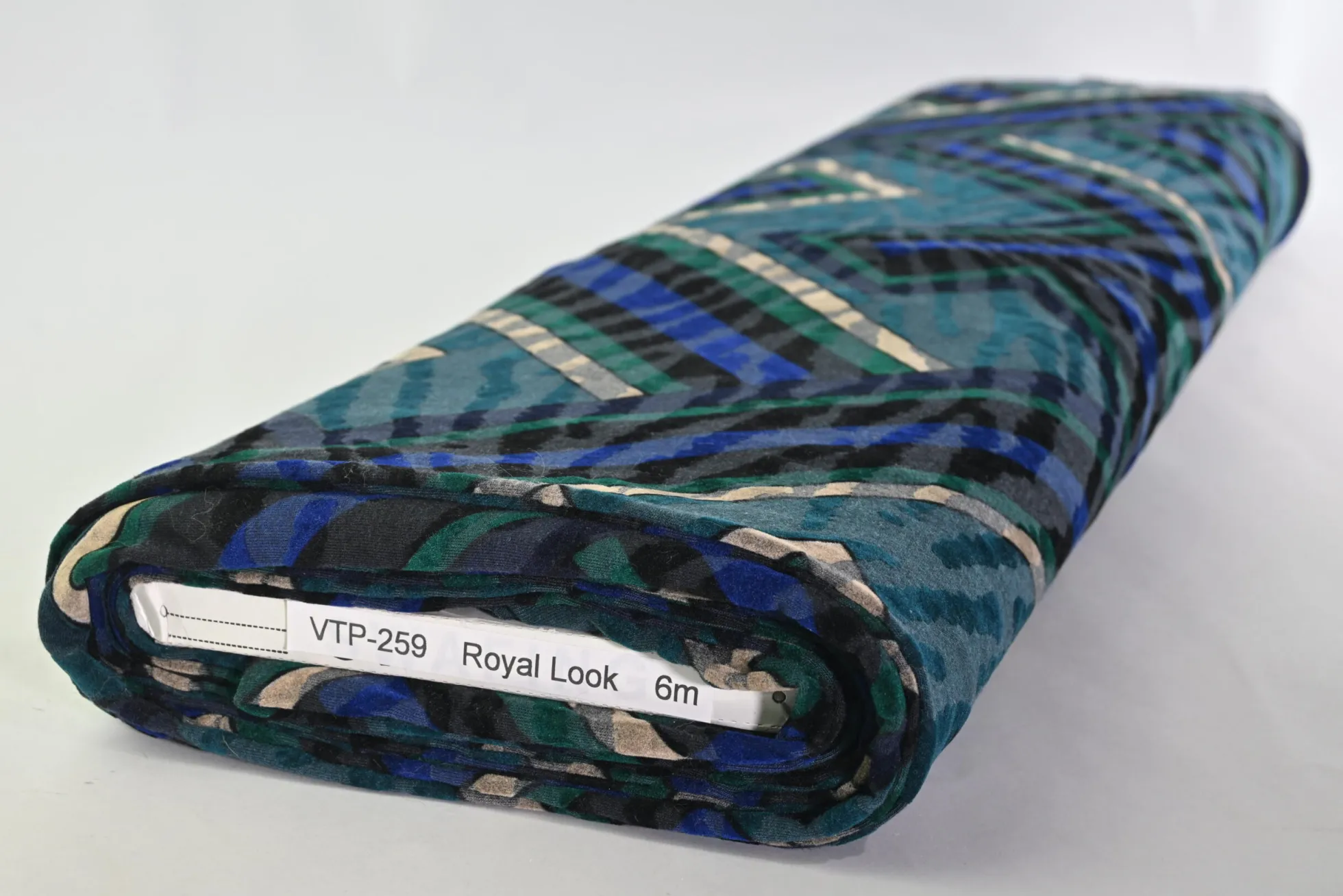 Viscose tricot – Flockprint – Geo lines