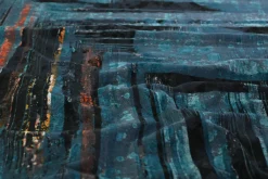 Viscose tricot – Flockprint – Petrol abstract