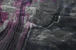 Viscose tricot – Flockprint – Purple waves