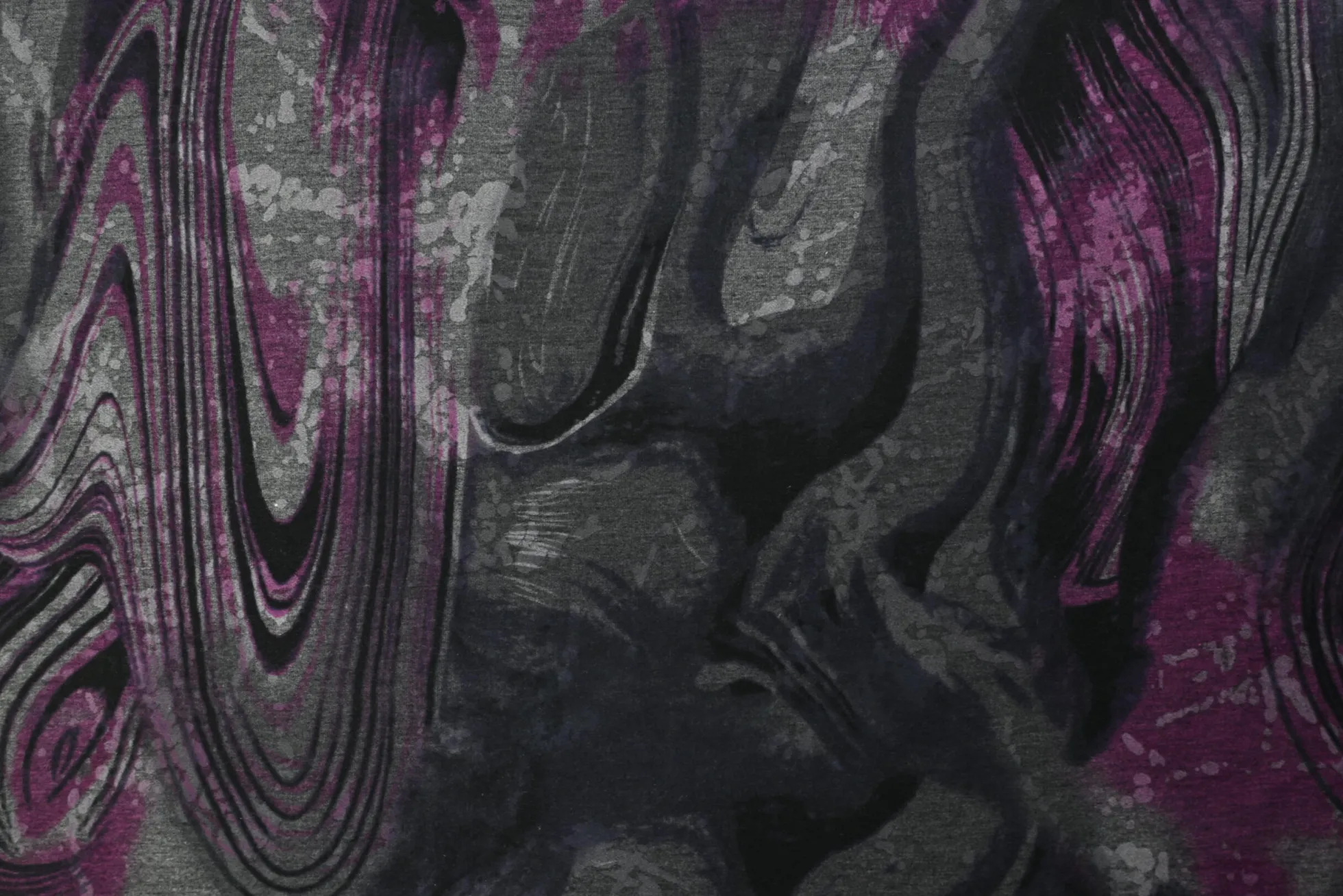 Viscose tricot – Flockprint – Purple waves