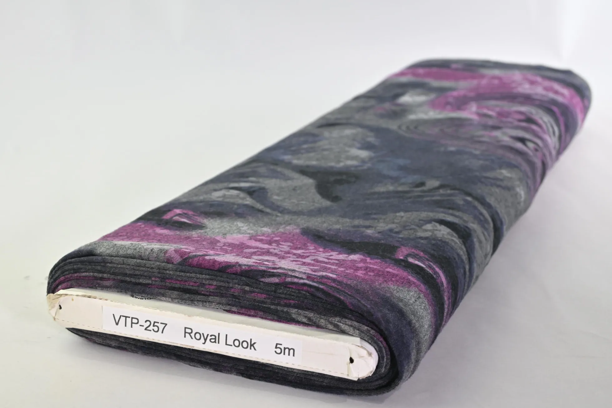 Viscose tricot – Flockprint – Purple waves