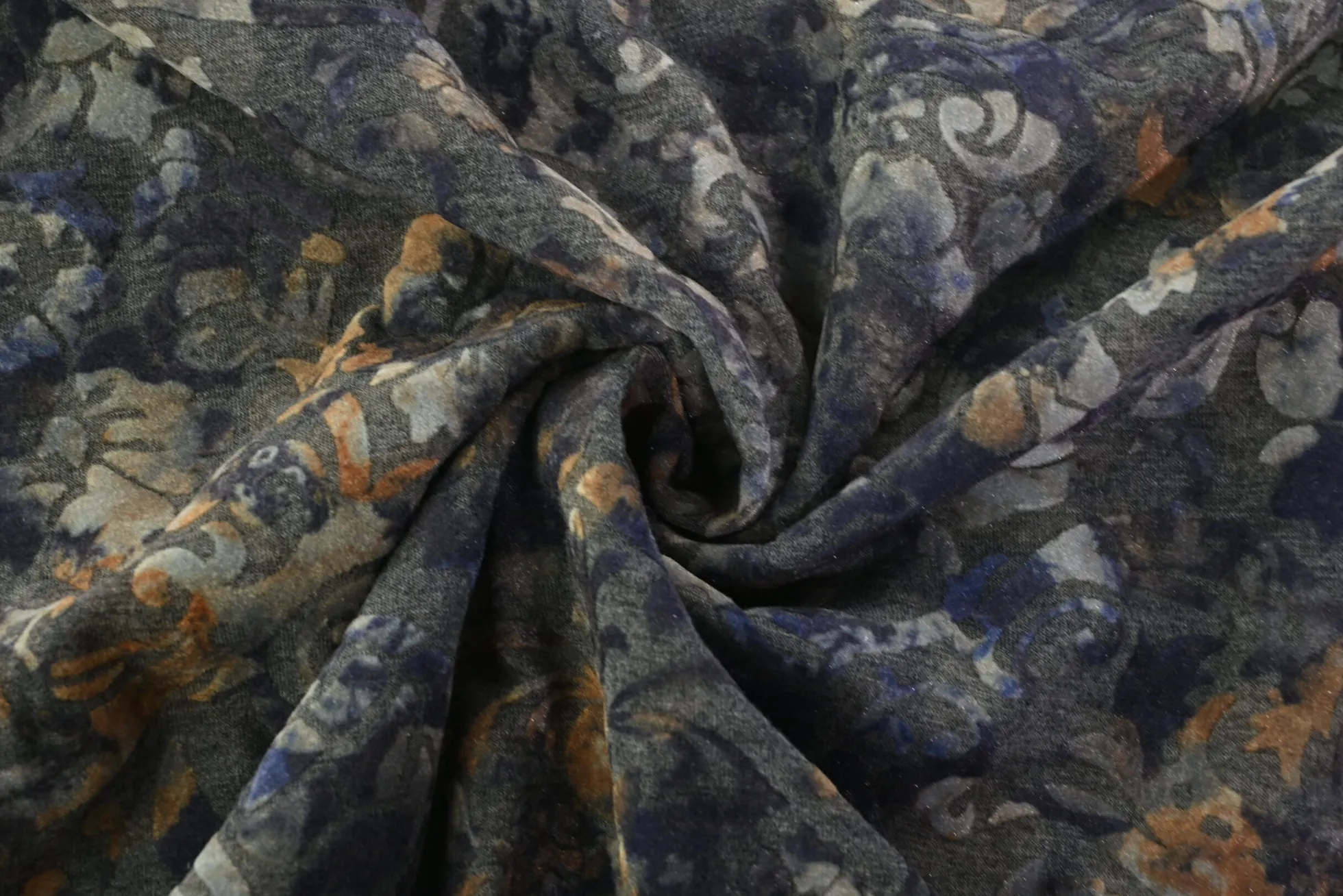 Viscose tricot – Flockprint – Vintage baroque