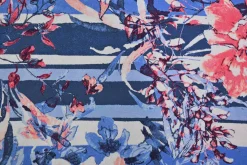 Viscose tricot – Floral Nautical Stripes