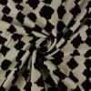 Viscose tricot – Ikat gebroken wit & zwart