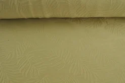Viscose tricot jacquard – Leaves creme – Rol 30m x 155cm