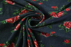 Viscose tricot – Midnight Rose Knit