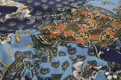 Viscose tricot – Navy Paisley Bloom