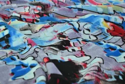 Viscose tricot – Neon Digital Glitch