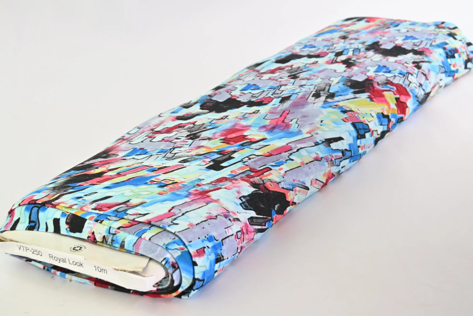 Viscose tricot – Neon Digital Glitch