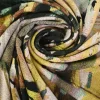 Viscose tricot – Olive Abstract Canvas