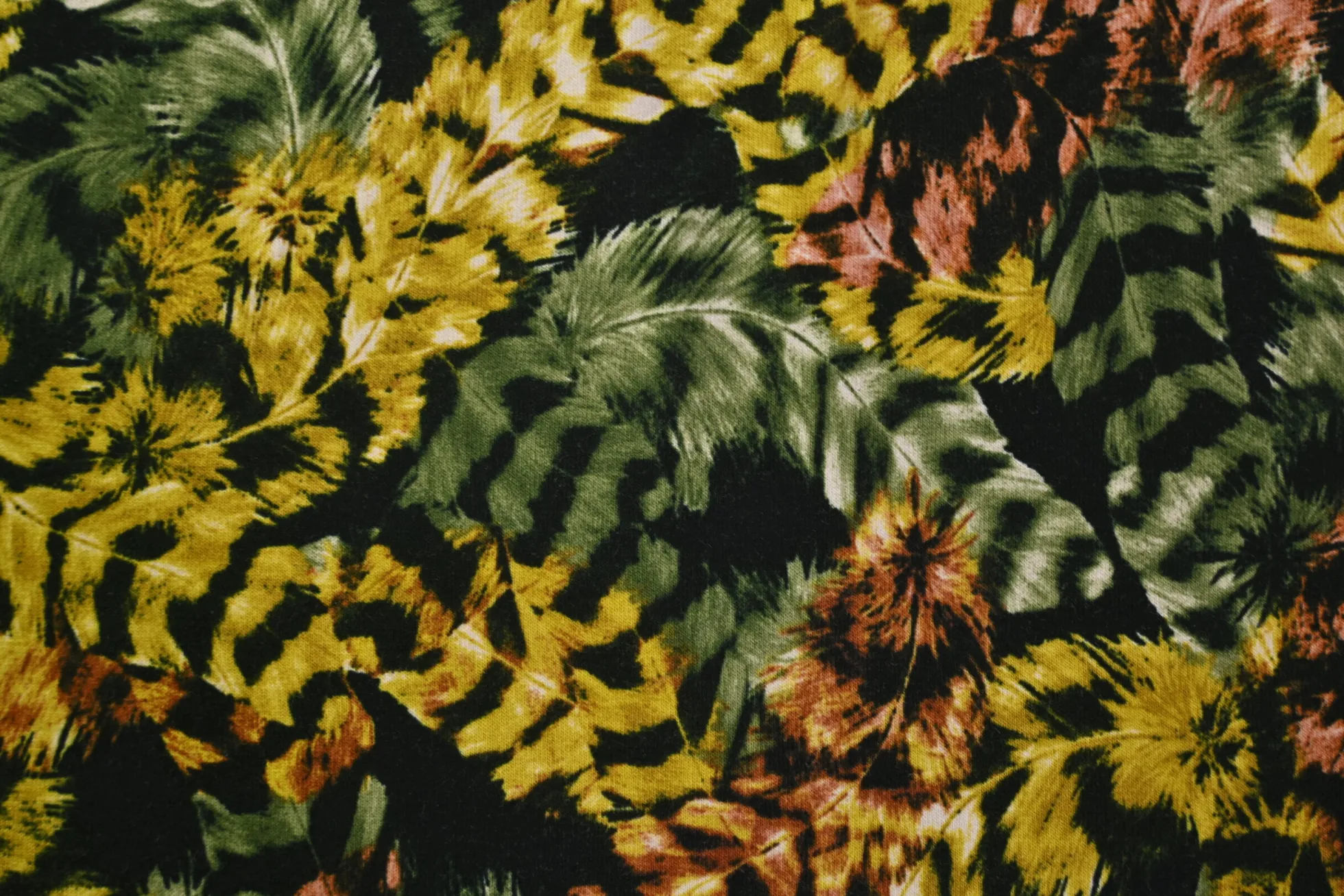 Viscose tricot – Olive Jungle Escape