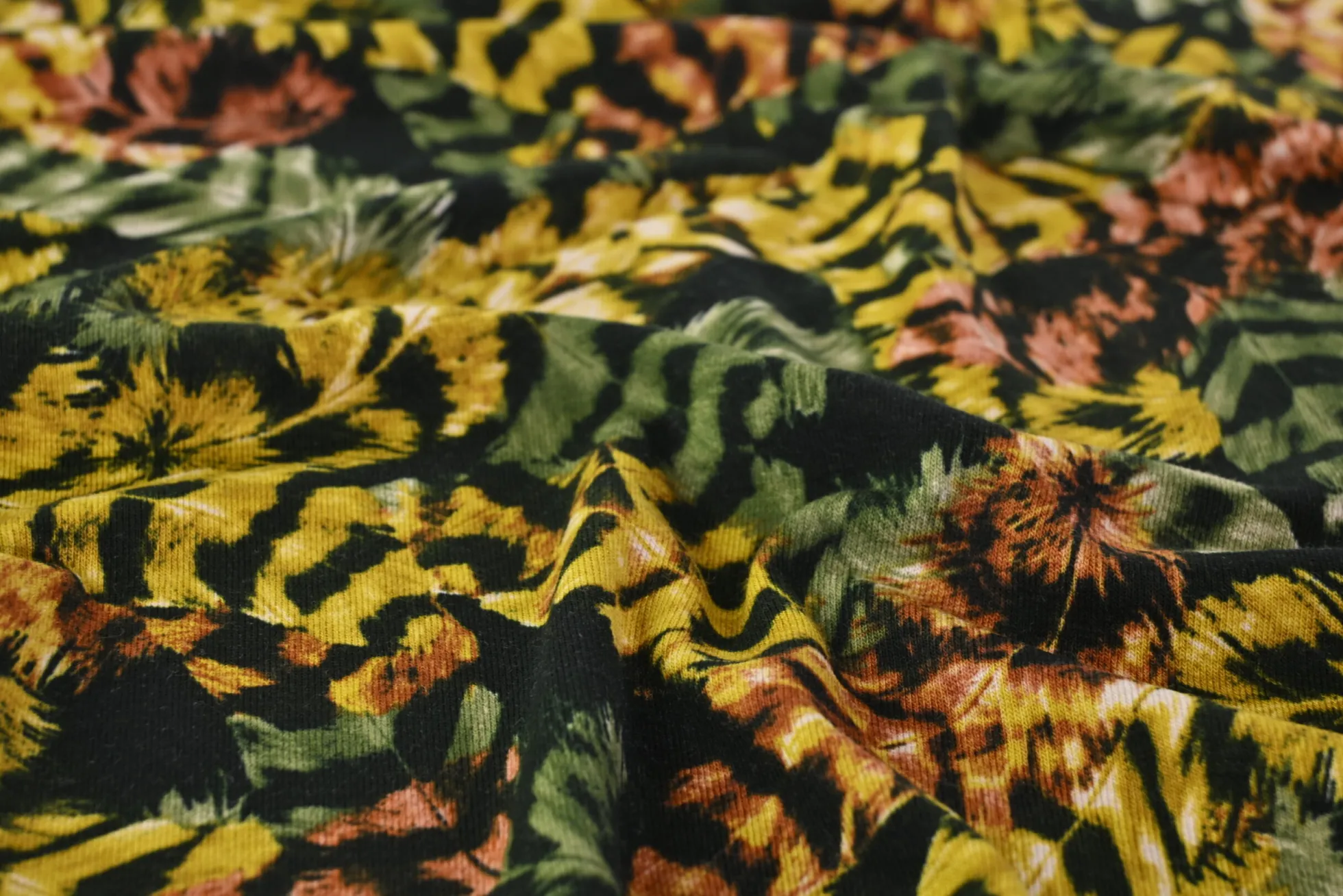 Viscose tricot – Olive Jungle Escape