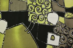 Viscose tricot – Olive Mosaic Whirl