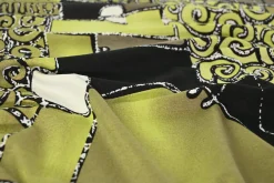 Viscose tricot – Olive Mosaic Whirl
