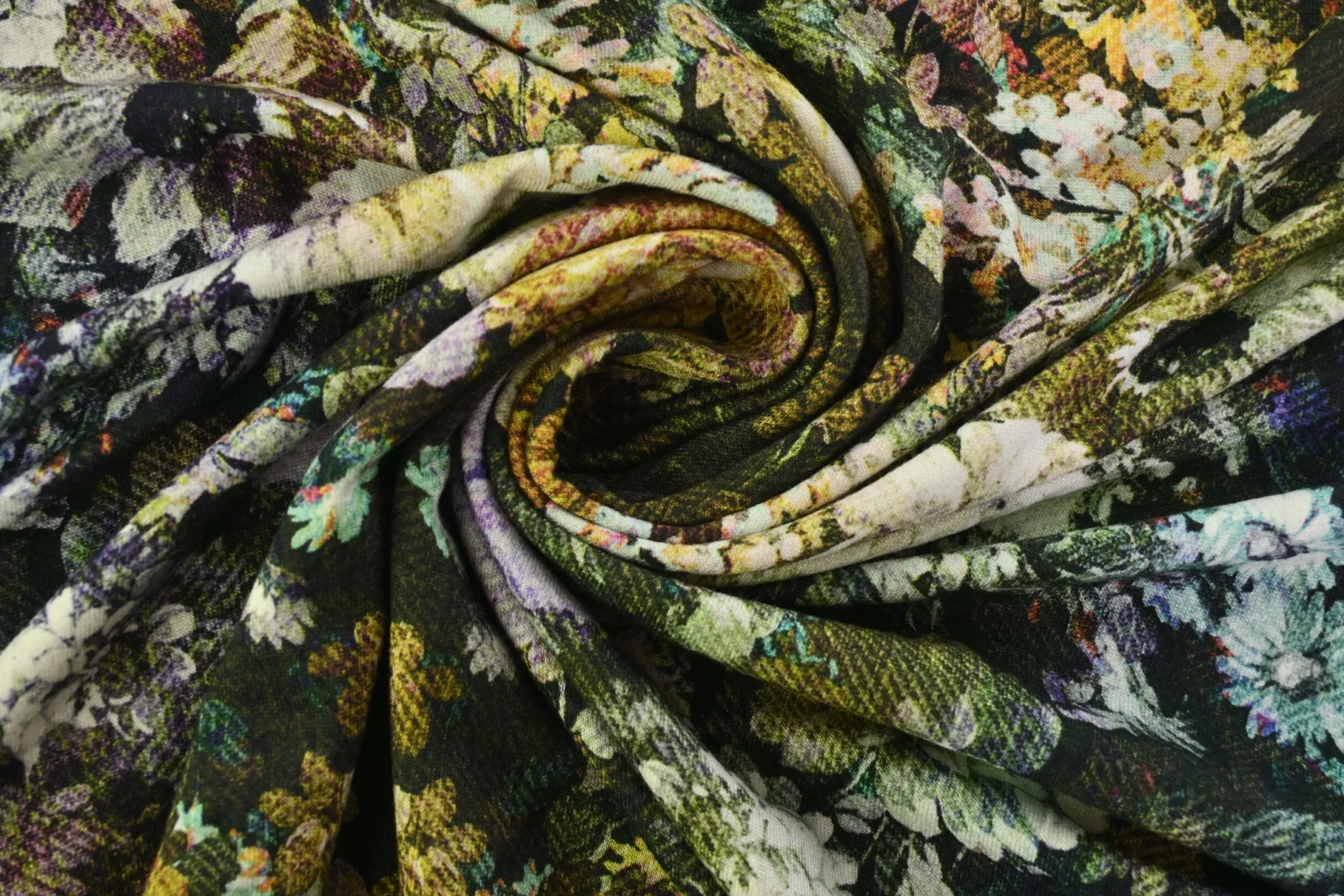 Viscose tricot – Olive Secret Garden