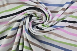 Viscose tricot – Pastel Multi-Stripe