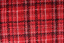 Viscose tricot – Red tartan