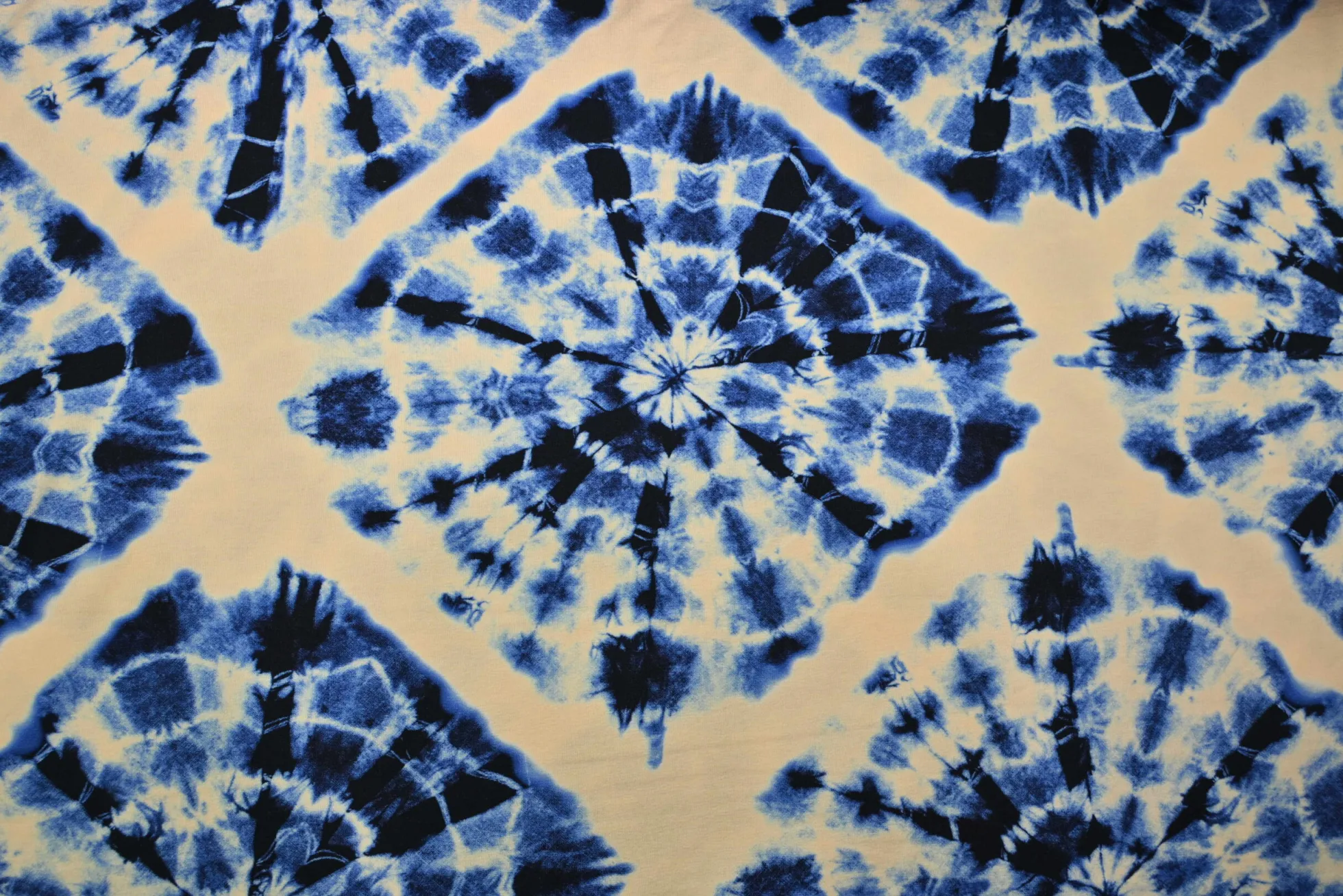 Viscose tricot – Tie-dye blue