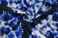 Viscose tricot – Tie-Dye blue