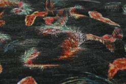 Viscose tricot wooltouch – Red feathers