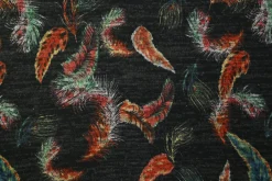 Viscose tricot wooltouch – Red feathers