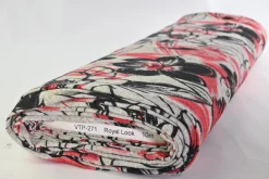 Viscose tricot wooltouch – Red blossom