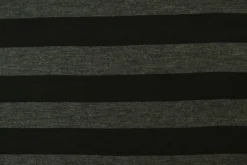 Viscose tricot – Zwart en donkergrijs gestreept