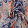 Viscose – Watercolor leaves blue